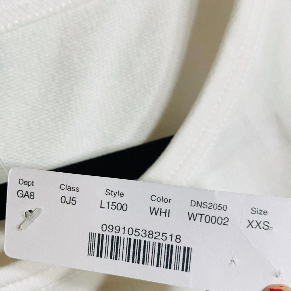 New J Crew Women's Eyelet Hem Sweatshirt White - Picture 5 of 7